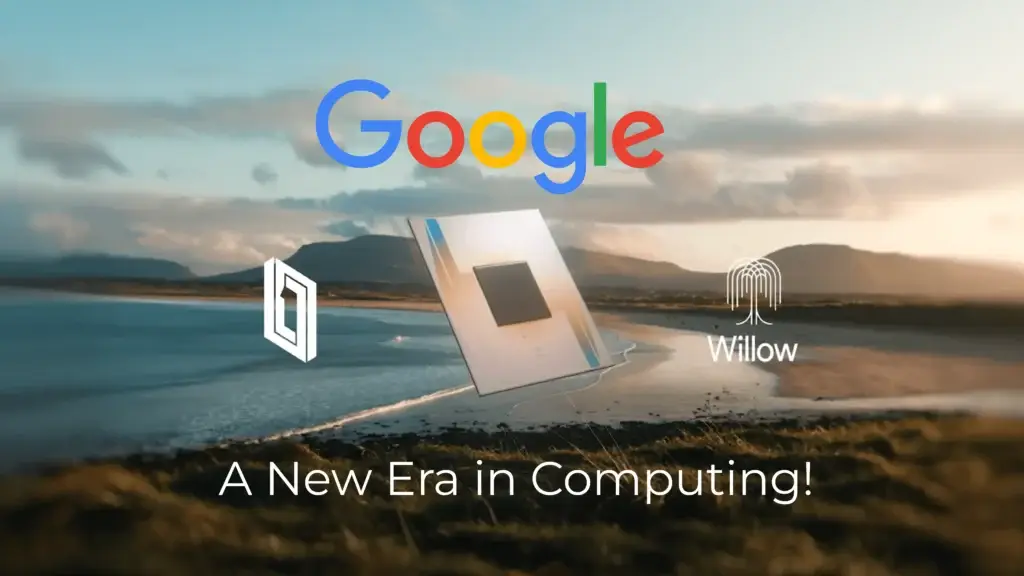 Google's Willow quantum chip, a breakthrough in quantum computing, designed with superconducting qubits for enhanced stability, scalability, and error correction.