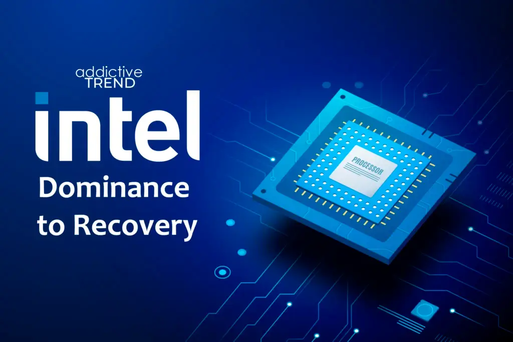 Intel’s journey from innovation to recovery, featuring its breakthrough processors and cutting-edge technologies like Alder Lake and ARC GPUs.